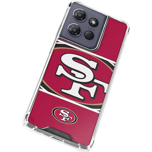 NFL San Francisco 49ers Zone Block Moto G Stylus 5G (2025) Clear Case