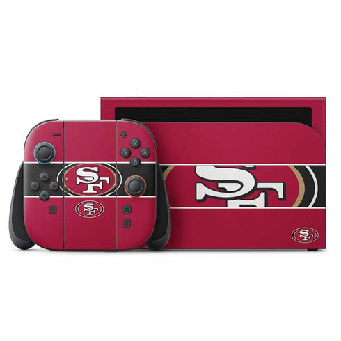 NFL San Francisco 49ers Zone Block Nintendo Switch 2 (2025) with Joy-Con Skin