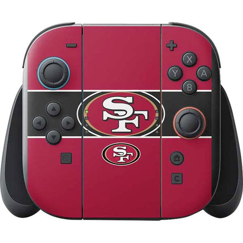 NFL San Francisco 49ers Zone Block Nintendo Switch 2 (2025) with Joy-Con Skin