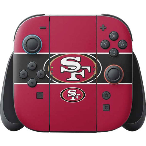 NFL San Francisco 49ers Zone Block Nintendo Switch 2 (2025) Joy-Con Controller Skin