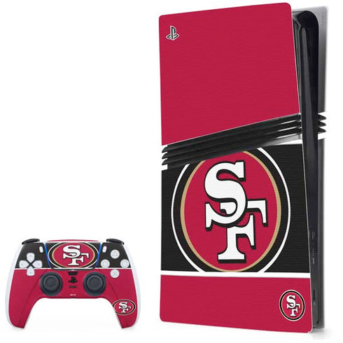 NFL San Francisco 49ers Zone Block PS5 Pro Bundle Skin