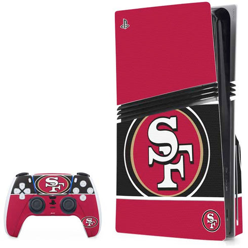 NFL San Francisco 49ers Zone Block PS5 Pro Disk Bundle Skin