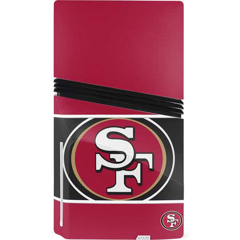 NFL San Francisco 49ers Zone Block PS5 Pro Disk Console Skin