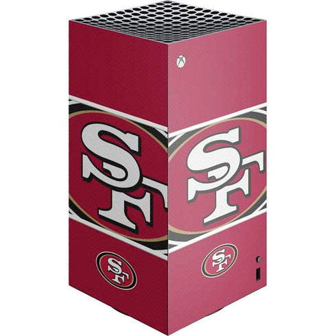 NFL San Francisco 49ers Zone Block XBox Series X Digital Edition Console Skin