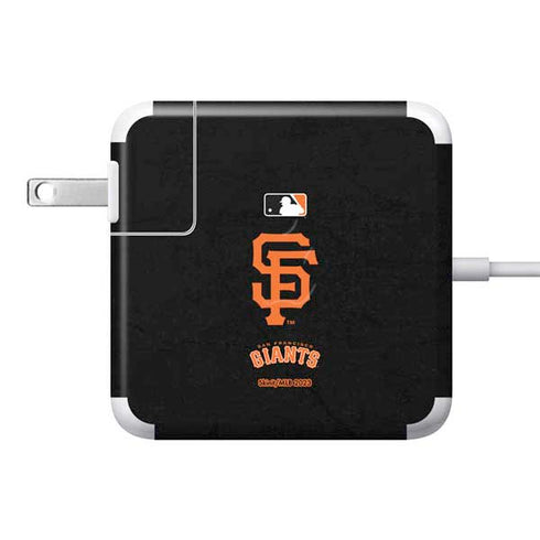 MLB San Francisco Giants - Solid Distressed 85W Power Adapter (15 and 17 inch MacBook Pro Charger) Skin