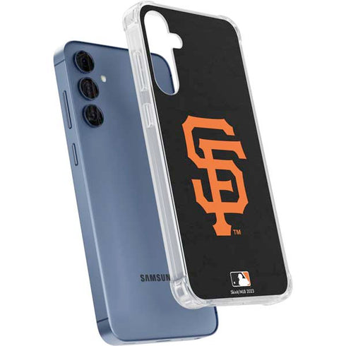 MLB San Francisco Giants - Solid Distressed Galaxy A55 5G Clear Case