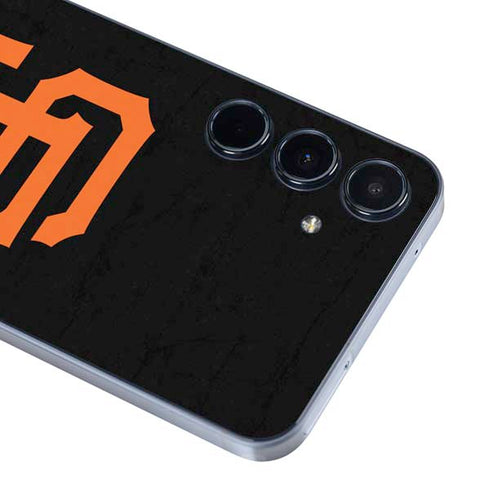 MLB San Francisco Giants - Solid Distressed Galaxy A55 5G Skin
