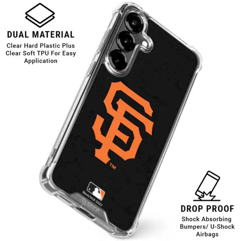 MLB San Francisco Giants - Solid Distressed Galaxy S26 Plus Clear Case