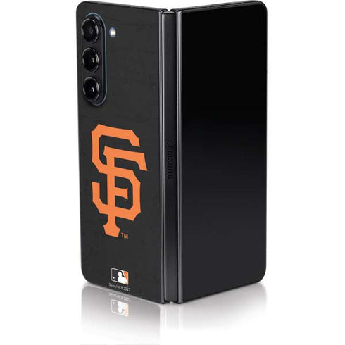 MLB San Francisco Giants - Solid Distressed Galaxy Z Fold5 5G Skin