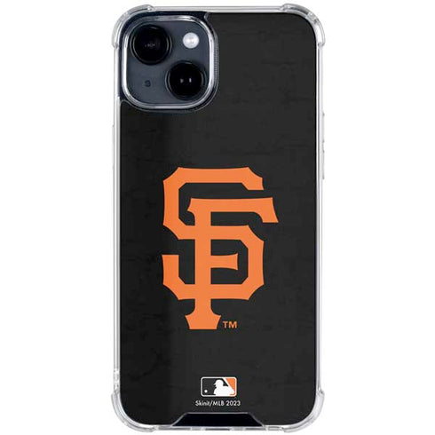 MLB San Francisco Giants - Solid Distressed iPhone 15 Clear Case
