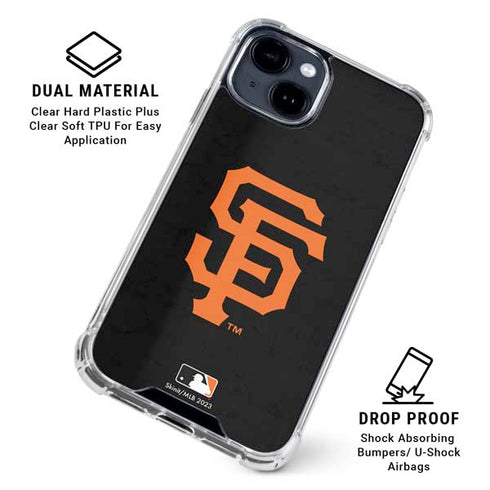 MLB San Francisco Giants - Solid Distressed iPhone 15 Clear Case