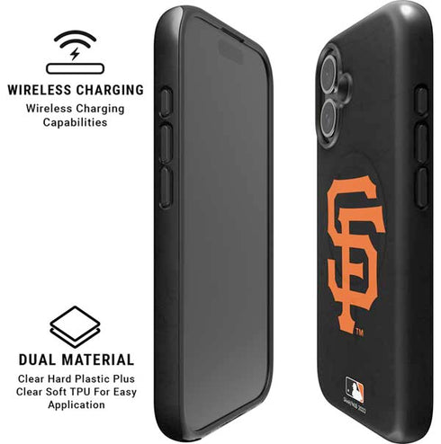 MLB San Francisco Giants - Solid Distressed iPhone 16 Magsafe Impact Case