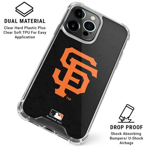 MLB San Francisco Giants - Solid Distressed iPhone 16 Pro Max Clear Case