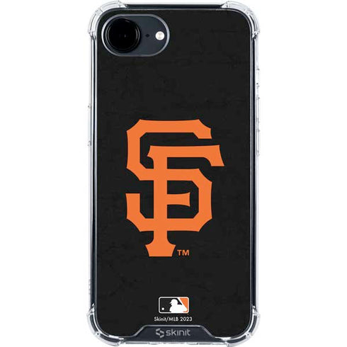 MLB San Francisco Giants - Solid Distressed iPhone 16e Clear Case