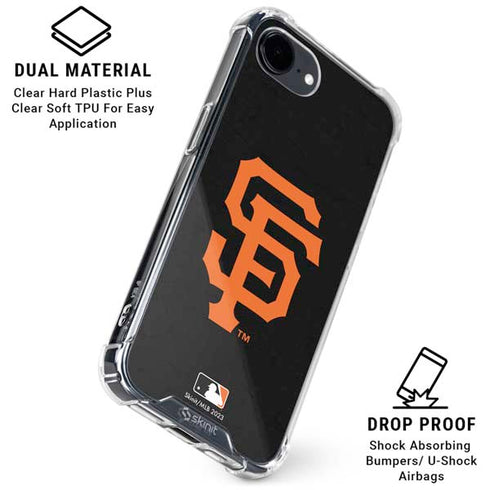 MLB San Francisco Giants - Solid Distressed iPhone 16e Clear Case