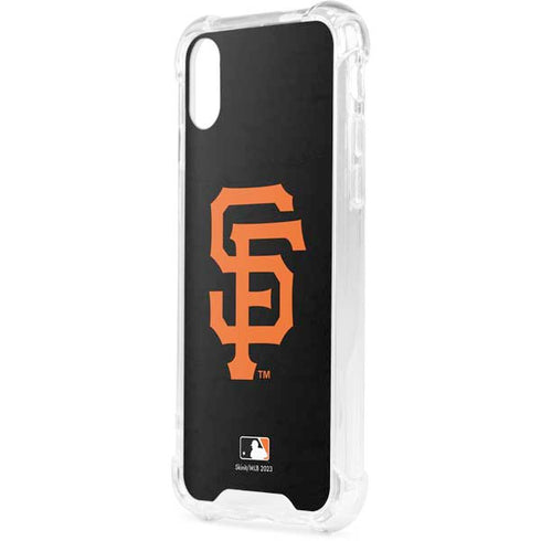 MLB San Francisco Giants - Solid Distressed iPhone XS Clear Case