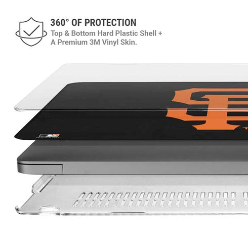 MLB San Francisco Giants - Solid Distressed MacBook Cases