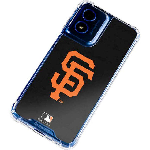 MLB San Francisco Giants - Solid Distressed Moto G 5G (2024) Clear Case