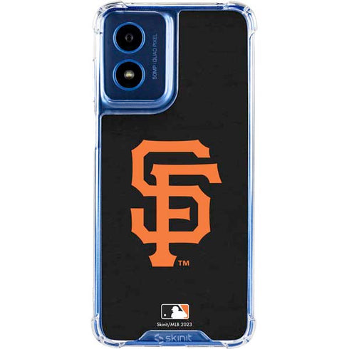 MLB San Francisco Giants - Solid Distressed Moto G Play 4G (2024) Clear Case