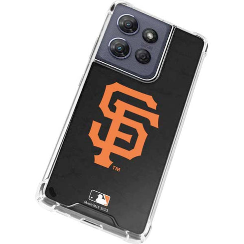 MLB San Francisco Giants - Solid Distressed Moto G Play 5G (2025) Clear Case