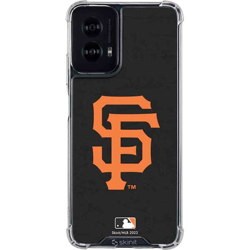 MLB San Francisco Giants - Solid Distressed Moto G Power 5G (2024) Clear Case