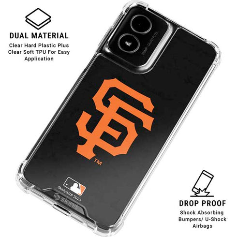 MLB San Francisco Giants - Solid Distressed Moto G Power 5G (2024) Clear Case