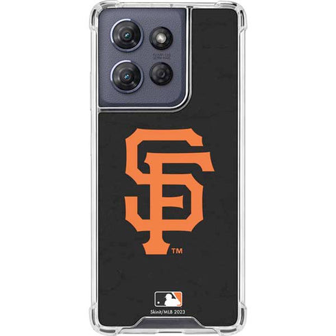 MLB San Francisco Giants - Solid Distressed Moto G Power 5G (2025) Clear Case