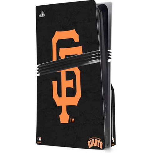 MLB San Francisco Giants - Solid Distressed PS5 Pro Disk Console Skin