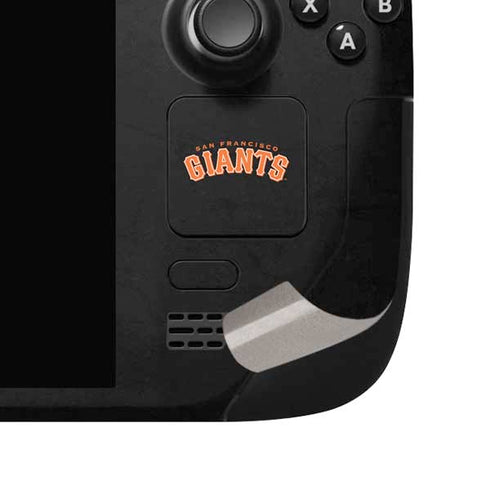 MLB San Francisco Giants - Solid Distressed Steam Deck Handheld Gaming Computer OLED Skin