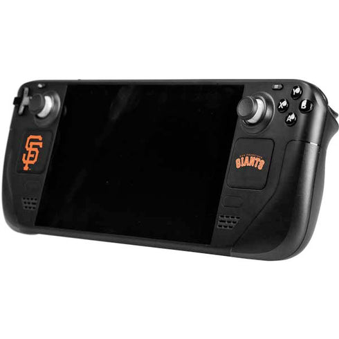MLB San Francisco Giants - Solid Distressed Steam Deck Handheld Gaming Computer Skin