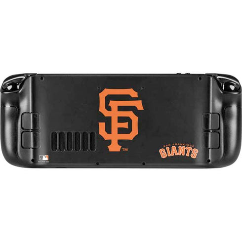 MLB San Francisco Giants - Solid Distressed Steam Deck Handheld Gaming Computer Skin