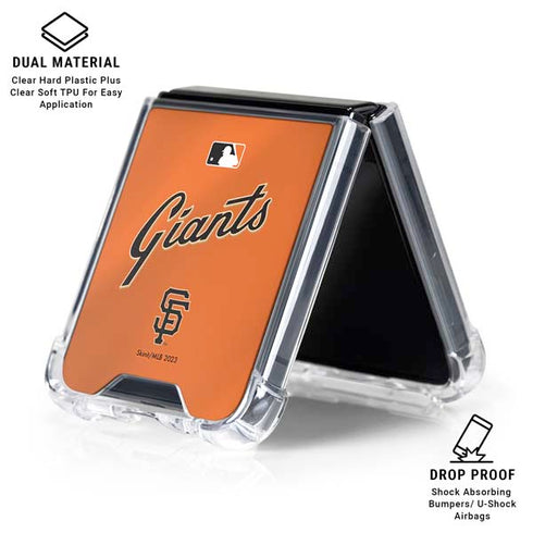 MLB San Francisco Giants Alternate Home Jersey Galaxy Z Flip7 Clear Case