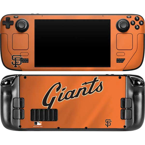 MLB San Francisco Giants Alternate Home Jersey Steam Deck Handheld Gaming Computer OLED Skin