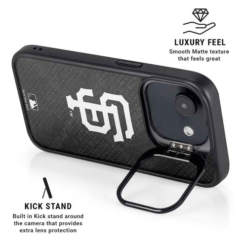 MLB San Francisco Giants Dark Wash iPhone 16e Kickstand Case