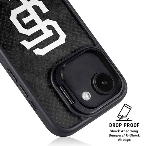 MLB San Francisco Giants Dark Wash iPhone 16e Kickstand Case