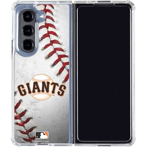 MLB San Francisco Giants Game Ball Galaxy Z Fold5 5G Clear Case