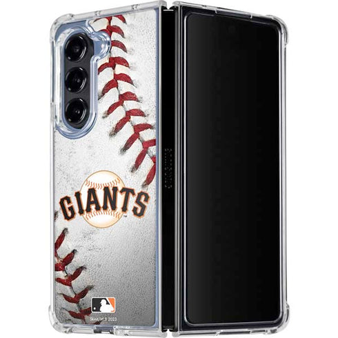 MLB San Francisco Giants Game Ball Galaxy Z Fold5 5G Clear Case