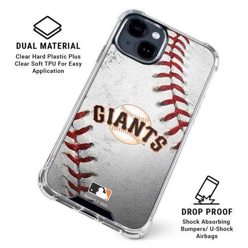 MLB San Francisco Giants Game Ball iPhone 15 Clear Case