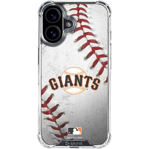 MLB San Francisco Giants Game Ball iPhone 16 Clear Case