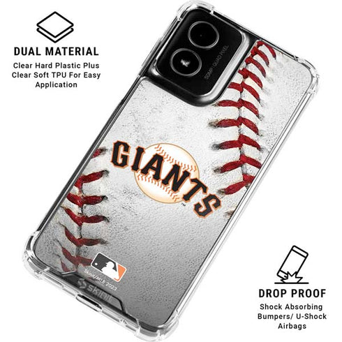 MLB San Francisco Giants Game Ball Moto G Power 5G (2024) Clear Case