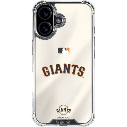 MLB San Francisco Giants Home Jersey iPhone 16 Plus Clear Case