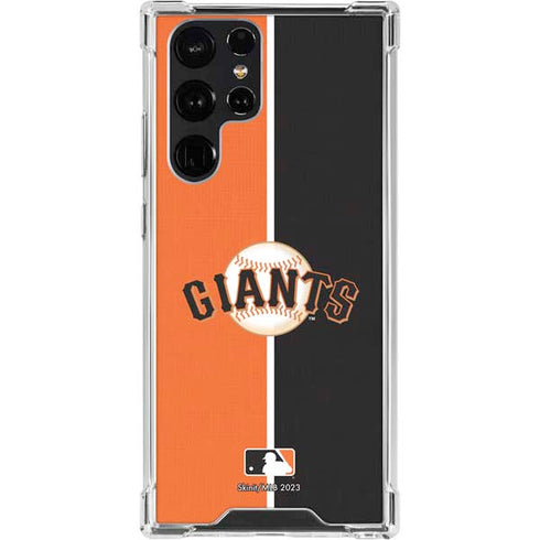 MLB San Francisco Giants Split Galaxy S22 Ultra Clear Case