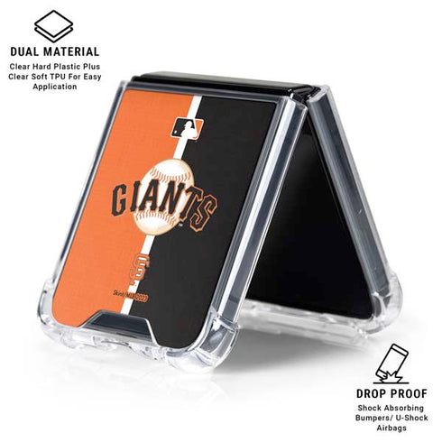 MLB San Francisco Giants Split Galaxy Z Flip6 Clear Case