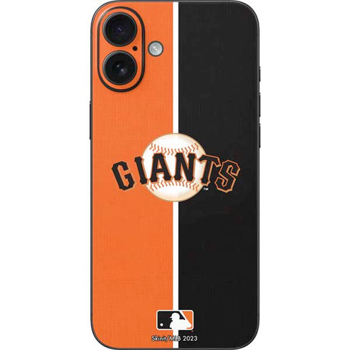 MLB San Francisco Giants Split iPhone 16 Plus Skin