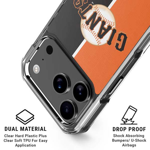 MLB San Francisco Giants Split iPhone 17 Pro Clear Case