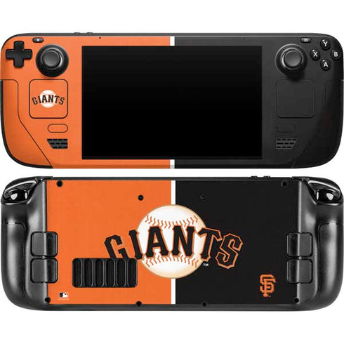 MLB San Francisco Giants Split Steam Deck Handheld Gaming Computer OLED Skin