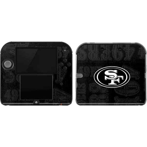 NFL San Franciso 49ers Black & White Nintendo Skins
