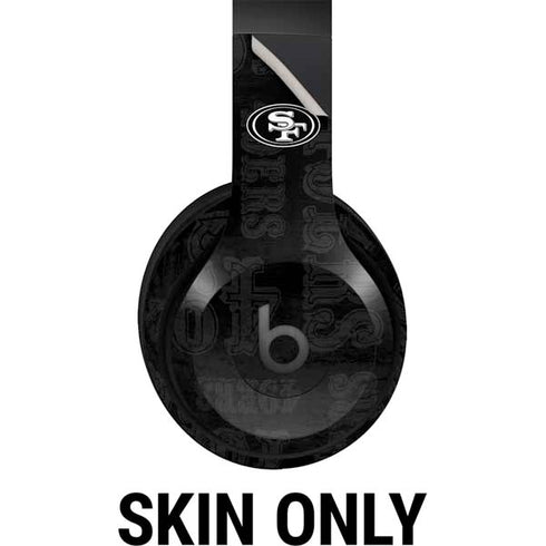 NFL San Franciso 49ers Black & White Beats Studio Pro Wireless Headphones Skin
