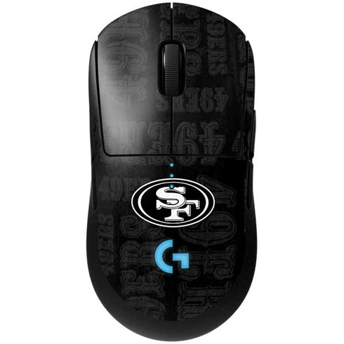 NFL San Franciso 49ers Black & White G Pro Wireless Gaming Mouse Skin