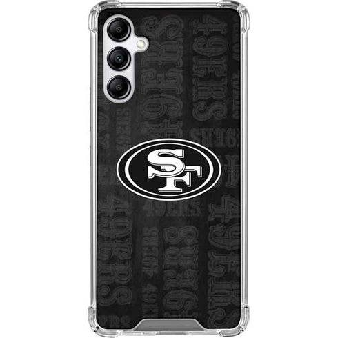 NFL San Franciso 49ers Black & White Gabb Phone 4 Clear Case